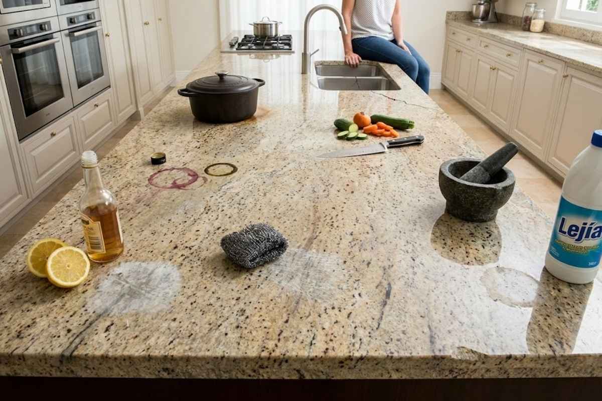 errores comunes que dañan el granito
